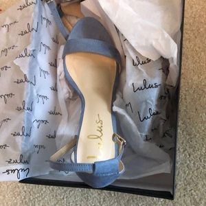 Lulus! Blue suede heels! Wedding shoes